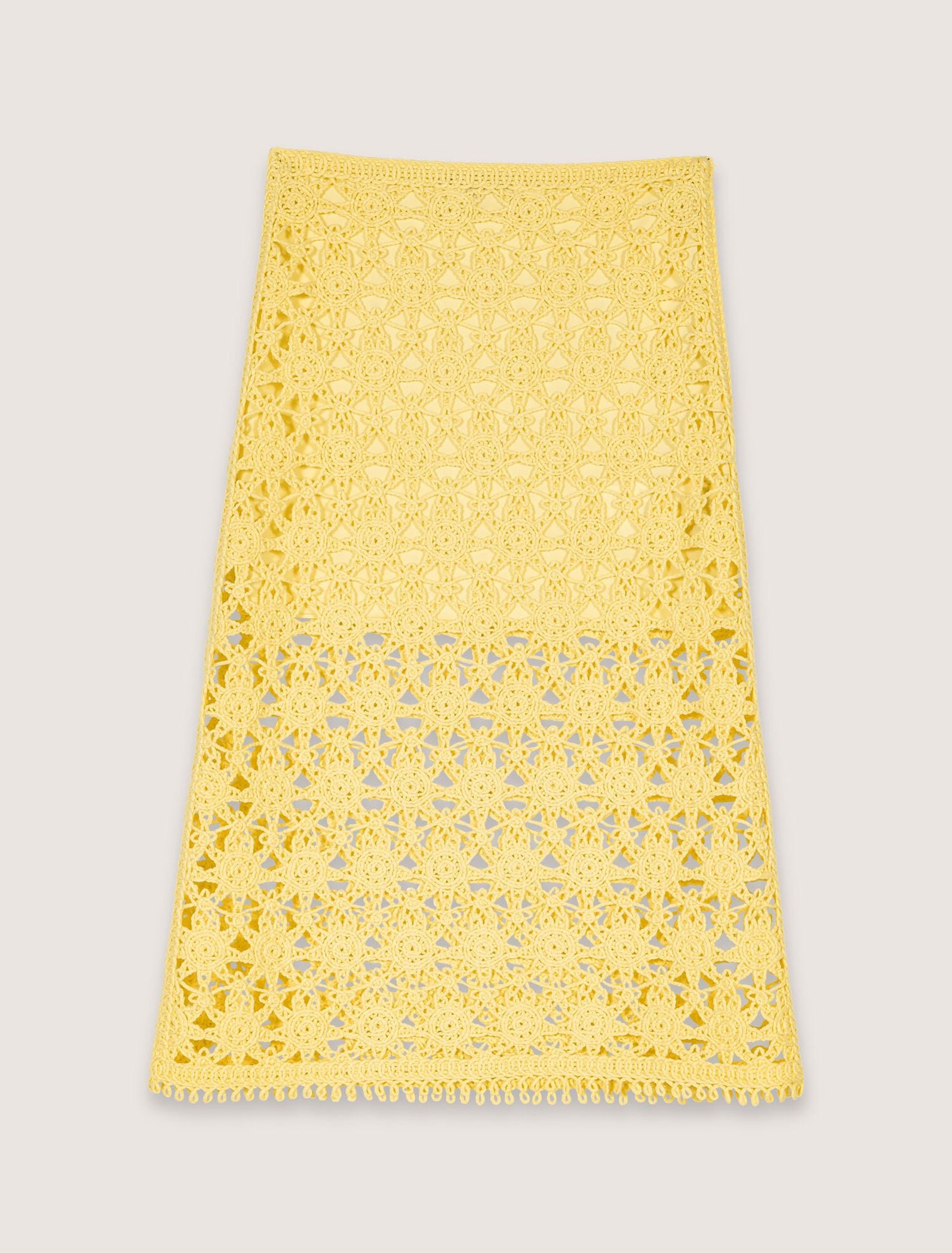 Chân váy dài crochet móc lưới ren